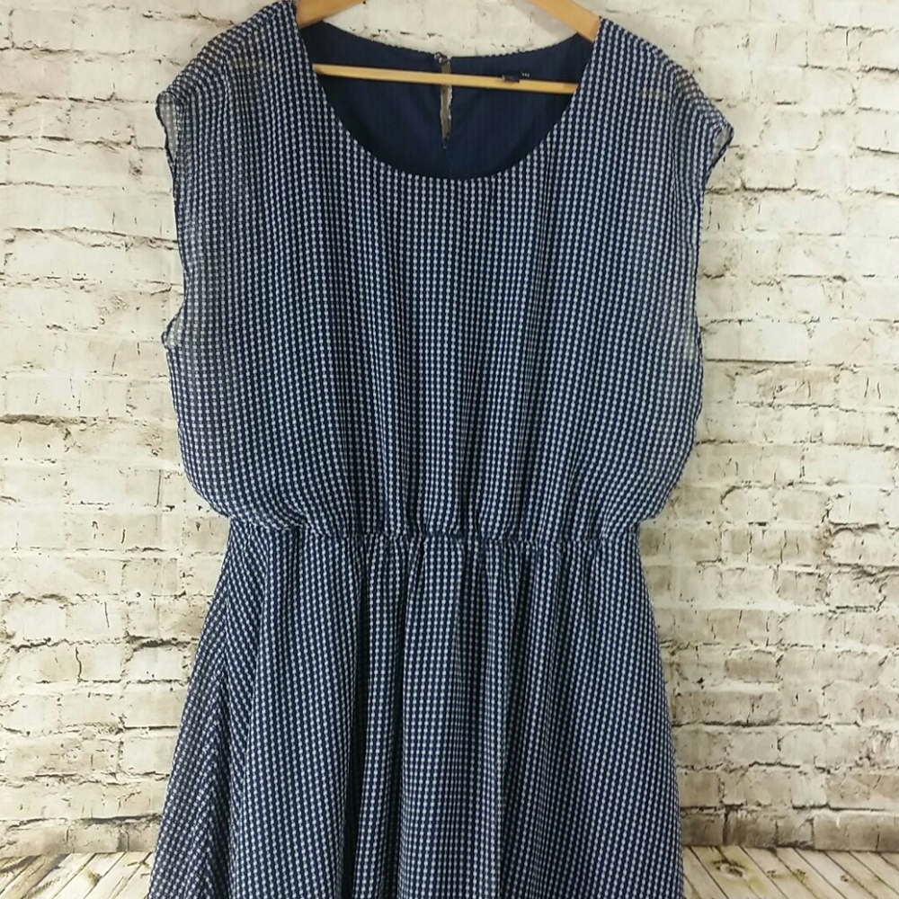 Gap Xl dress sleeveless blue white Euc - Picture 5 of 7